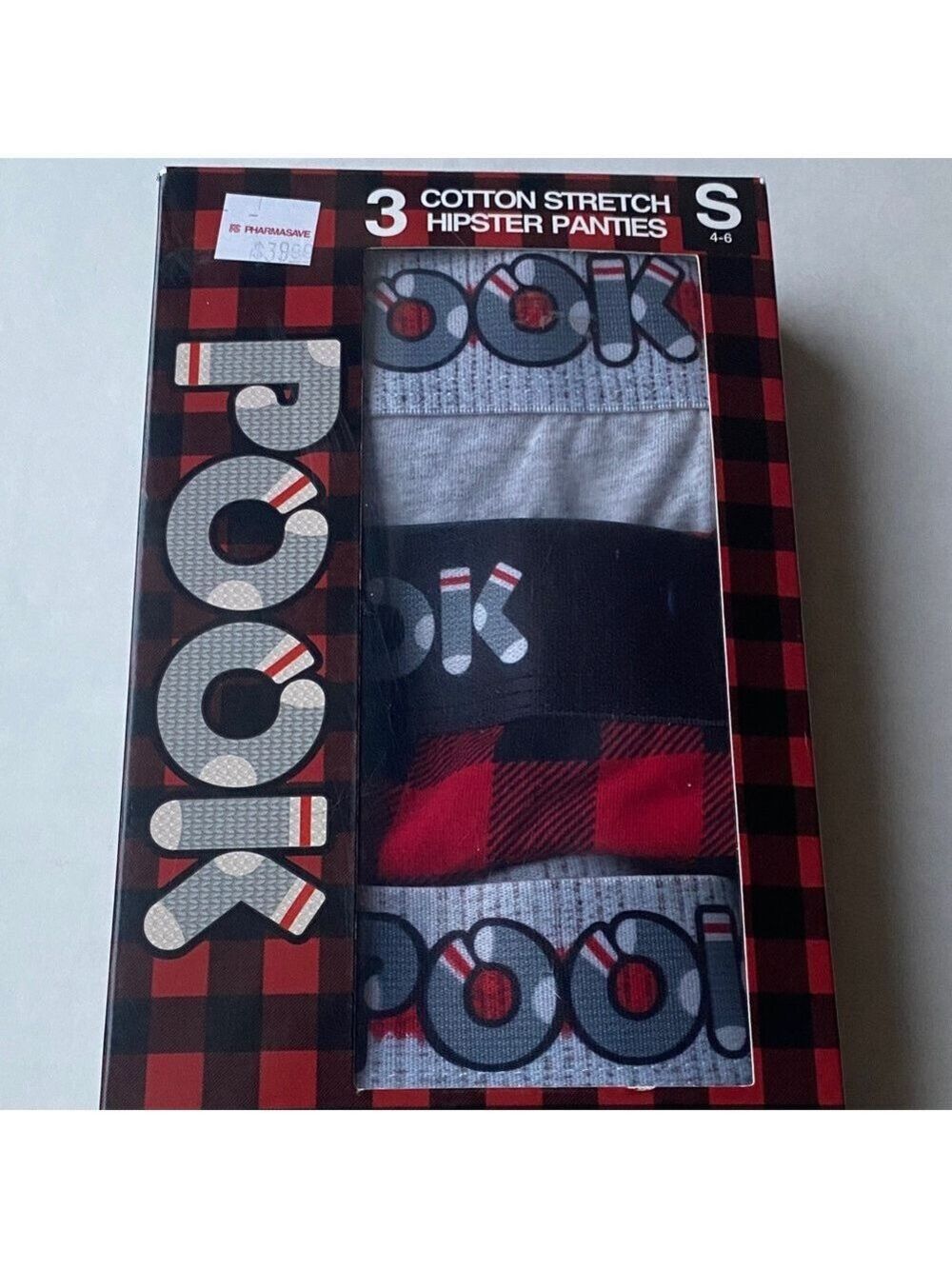 New in box. 3 Cotton Hipster Panties. Winter theme. Small